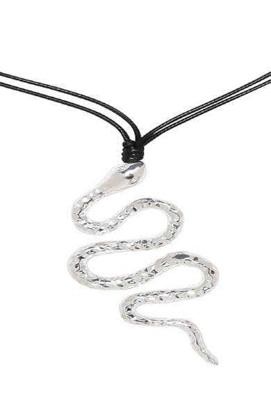 Necklace Big Snake Negro Aleación h5 Imagen2